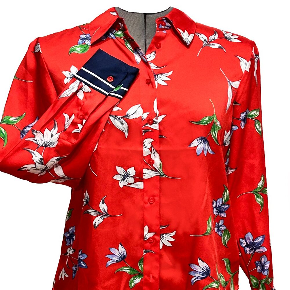 Lauren Ralph Lauren Red Floral Shirt